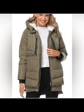 Women's Winter Thickened Down Jackets Long Down Coats Warm Parka with Hood